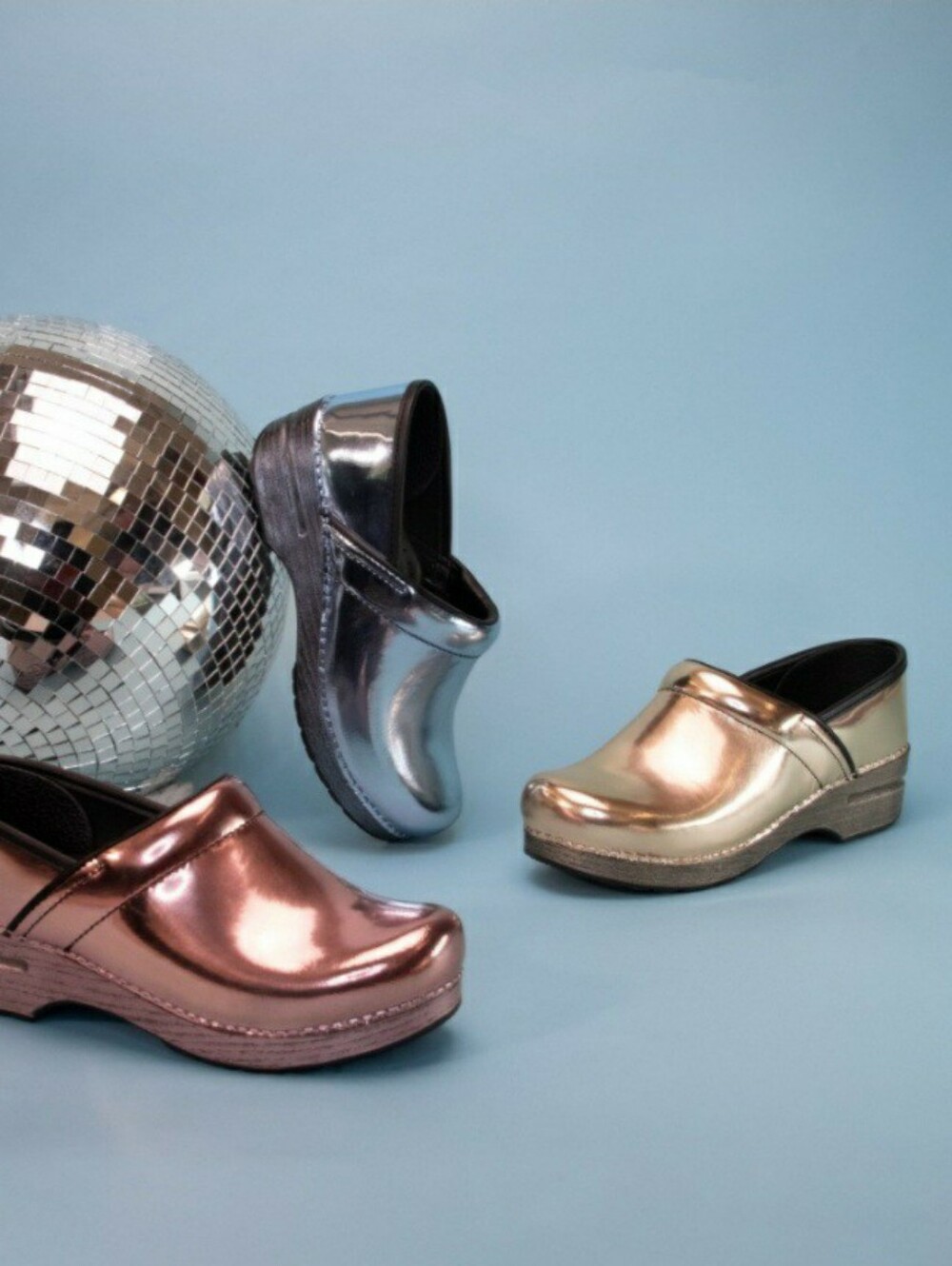NEW*GoLd Dansko Chrome Pro Clogs Metallic Shiny Bling Witchy Festive Holiday🌟